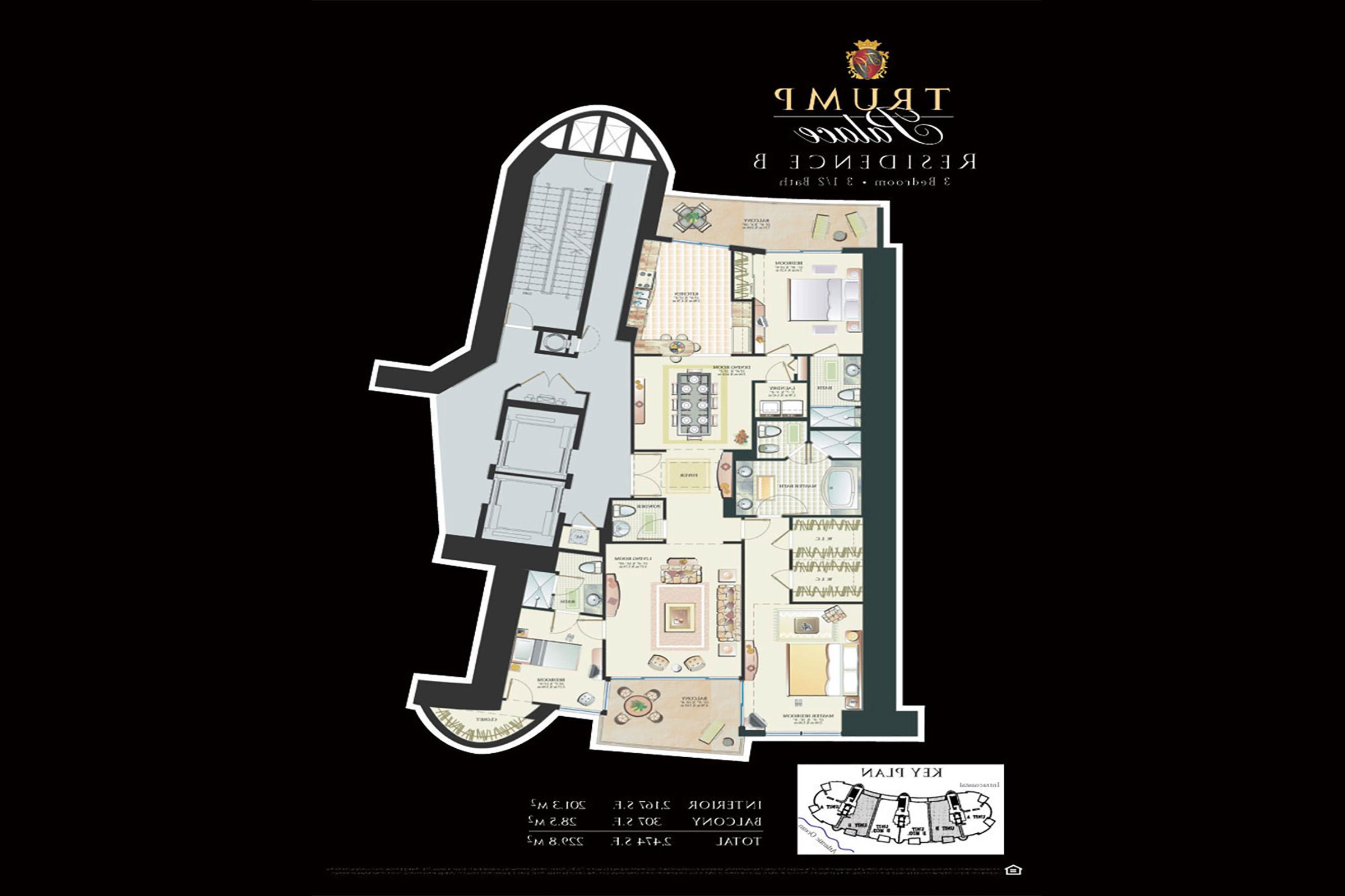 Trump Palace Unit 3604 Floor Plan